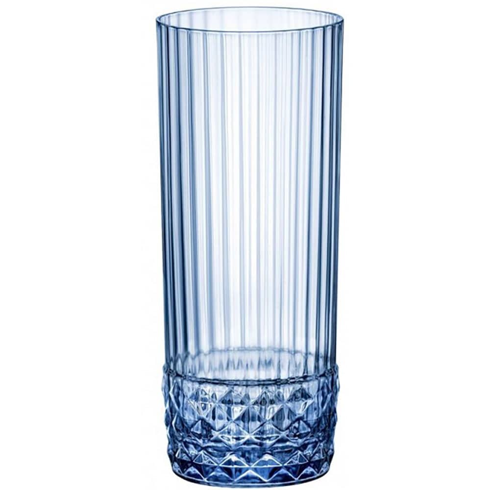 Set pahare long drink BORMIOLI America '20s Sapphire Blue, 6 piese, 0.4l