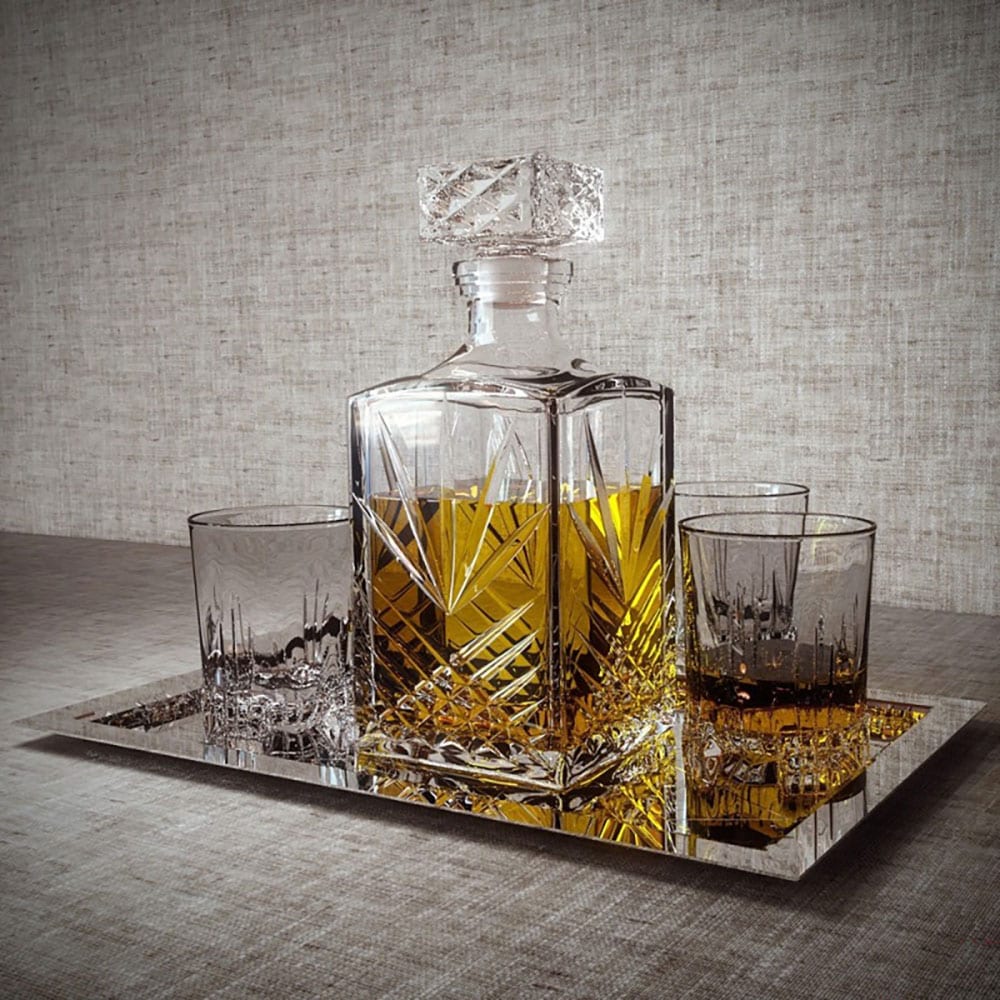 Set Whisky BORMIOLI Selecta: 6 pahare 0.285l, decantor, 1l, sticla
