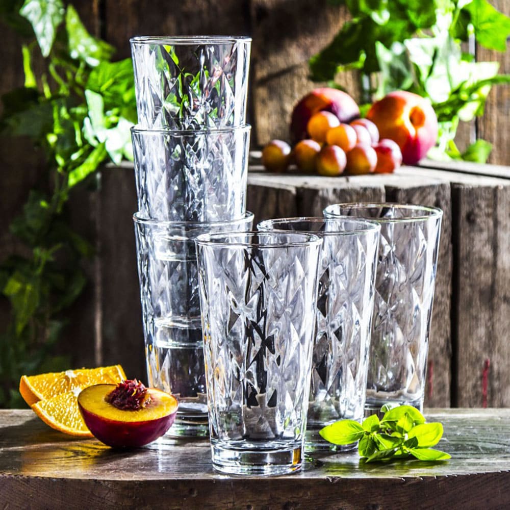 Set pahare long drink Kaleido BORMIOLI 4049165, 6 piese, 0.37l, sticla