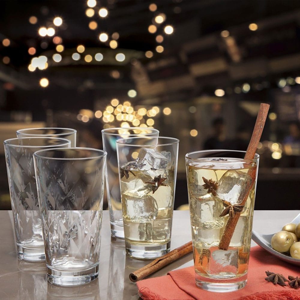 Set pahare long drink Kaleido BORMIOLI 4049165, 6 piese, 0.37l, sticla