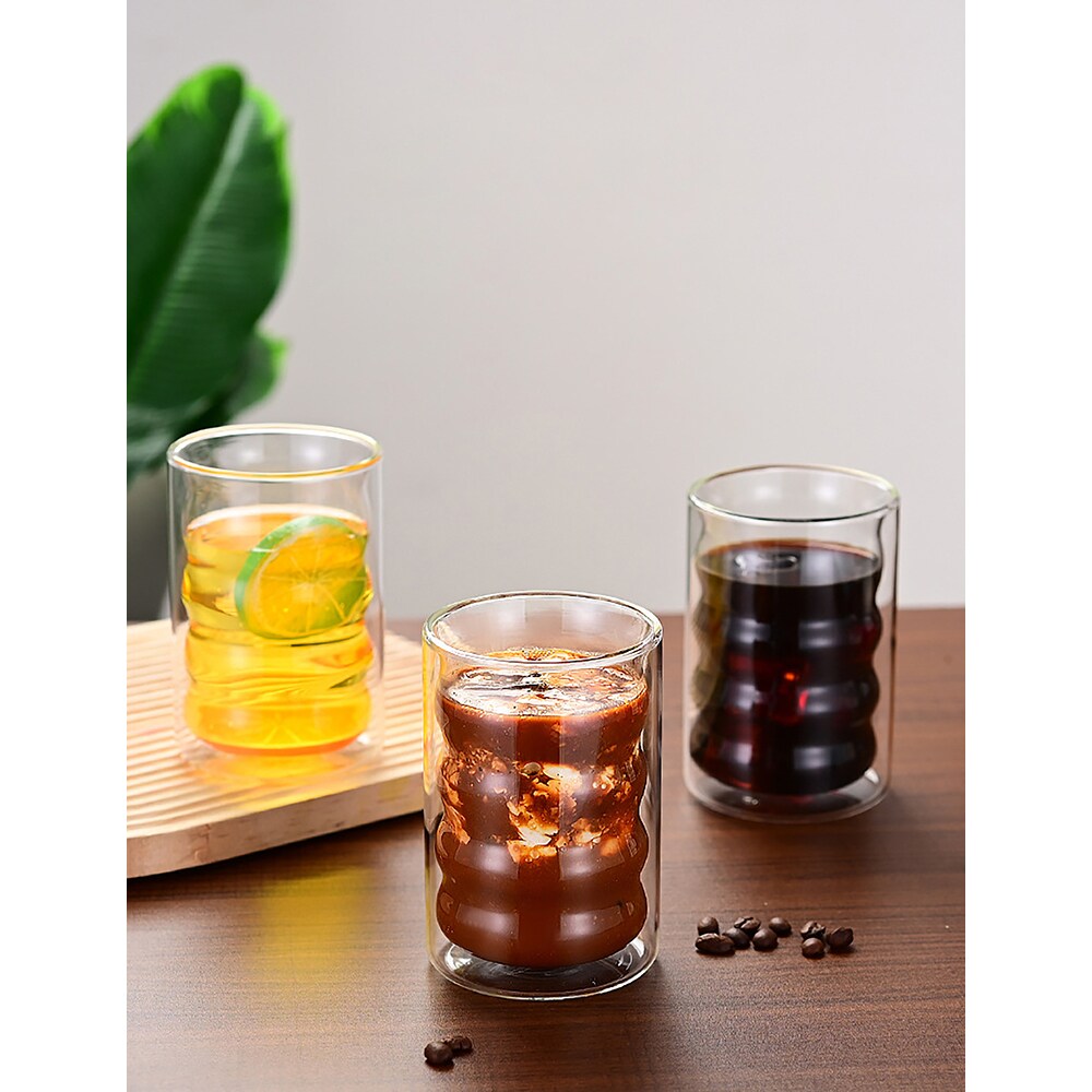 Set pahare perete dublu MYRIA MC4047, 4 piese, 350 ml, sticla
