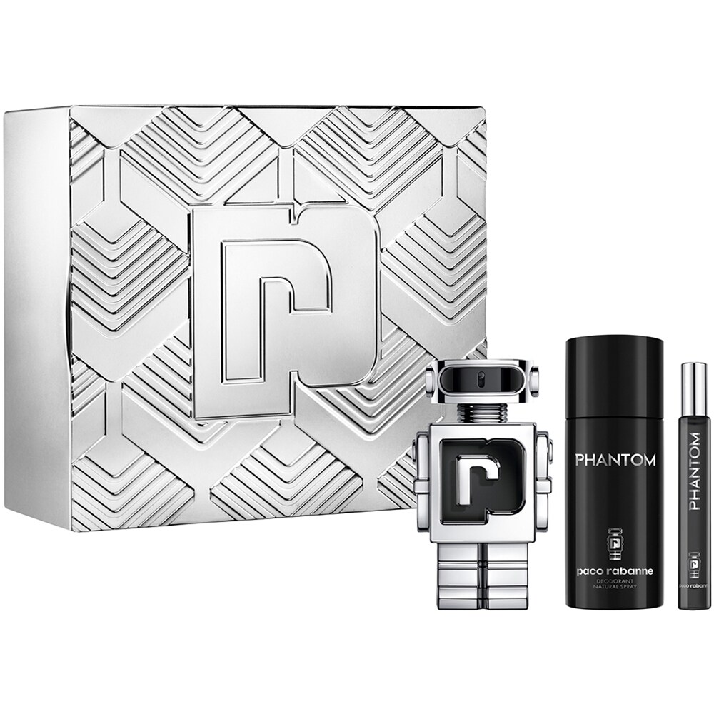 Set ingrijire corp PACO RABANNE Phanton: Apa de toaleta, 100ml + Apa de toaleta, 10ml + Deodorant spray, 100ml