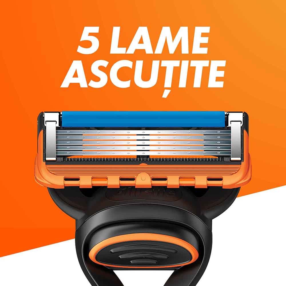 Set ingrijire ten GILLETTE Fusion5: Aparat de ras + Gel de ras Fusion Ultra Sensitive, 200ml