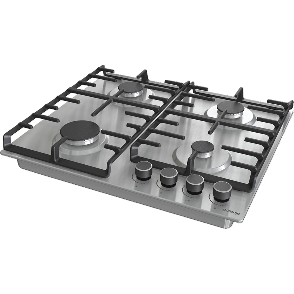 Set cuptor incorporabil GORENJE BO6735E02X, Electric, Autocuratare Aqua Clean, 77 l, Clasa A + Plita incorporabila G642ABX, Gaz, 4 arzatoare, inox