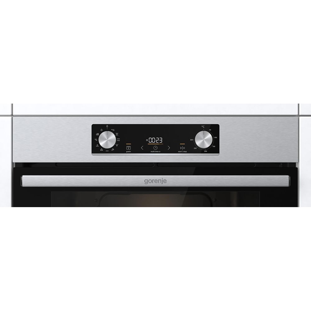 Set cuptor incorporabil GORENJE BO6735E02X, Electric, Autocuratare Aqua Clean, 77 l, Clasa A + Plita incorporabila G642ABX, Gaz, 4 arzatoare, inox