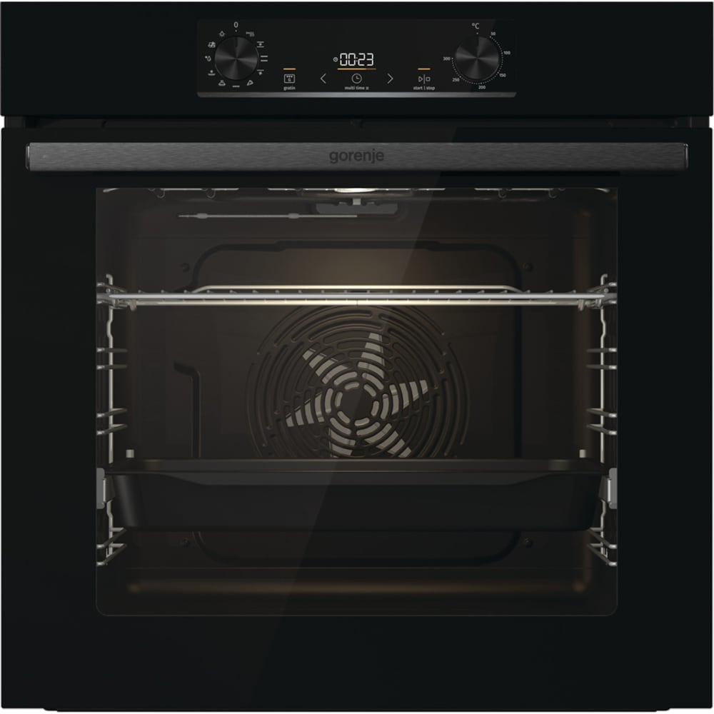 Set cuptor incorporabil GORENJE BO6735E05B, Electric, Autocuratare Aqua Clean, 77 l, Clasa A + Plita incorporabila GTW641EB, Gaz, 4 arzatoare, negru