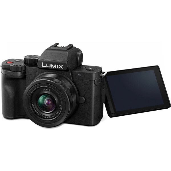 Aparat foto Mirrorless PANASONIC Lumix DC-G100, Vlogging, 20 MP,  4K, Obiectiv Lumix 12-32/f:3,5-5,6