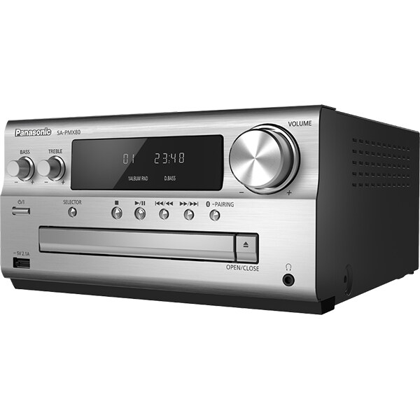 Microsistem audio PANASONIC SC-PMX80EGS, 120W, Bluetooth, USB, CD, Radio FM, negru