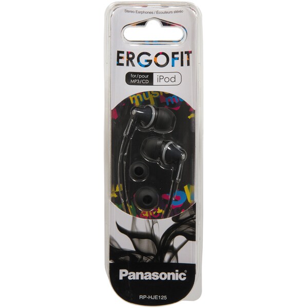 Casti PANASONIC RP-HJE125EK, Cu Fir, In-Ear, negru