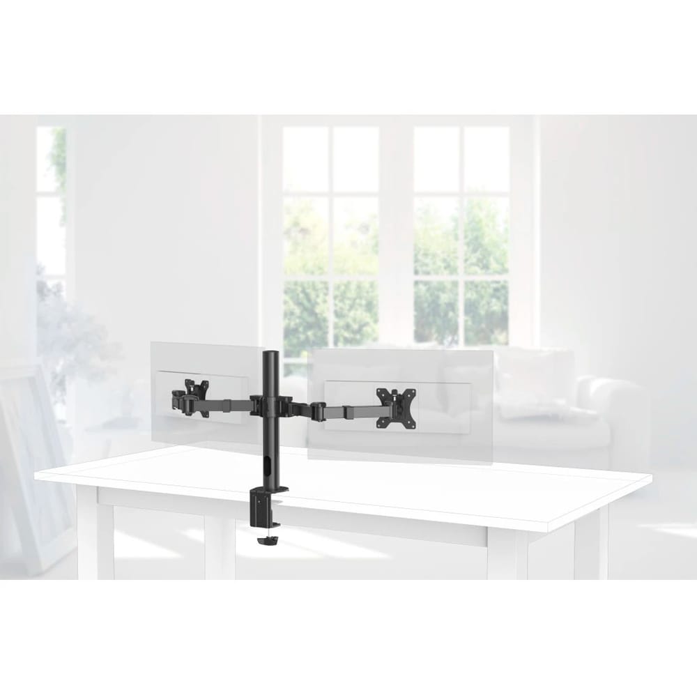 Suport monitor birou HAMA Full Motion 118494, 13-35", 2 monitoare, reglabil, 15Kg