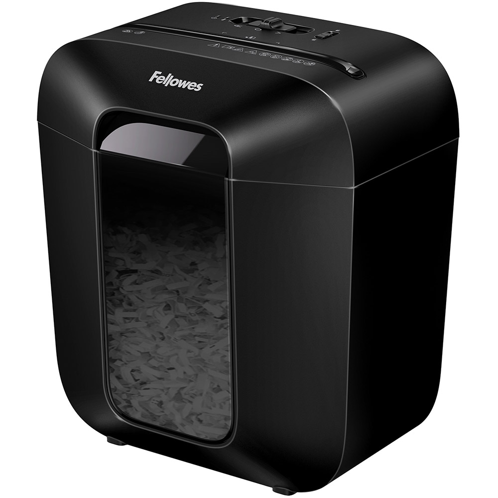 Distrugator documente manual FELLOWES Powershred LX25, 6 coli, 11.5l, Cross-Cut, negru