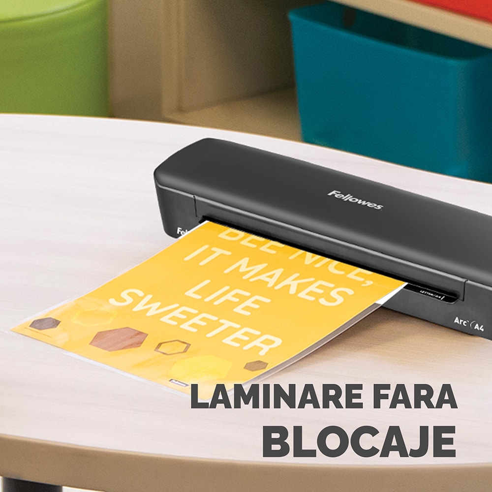 Laminator FELLOWES Arc, A4, negru