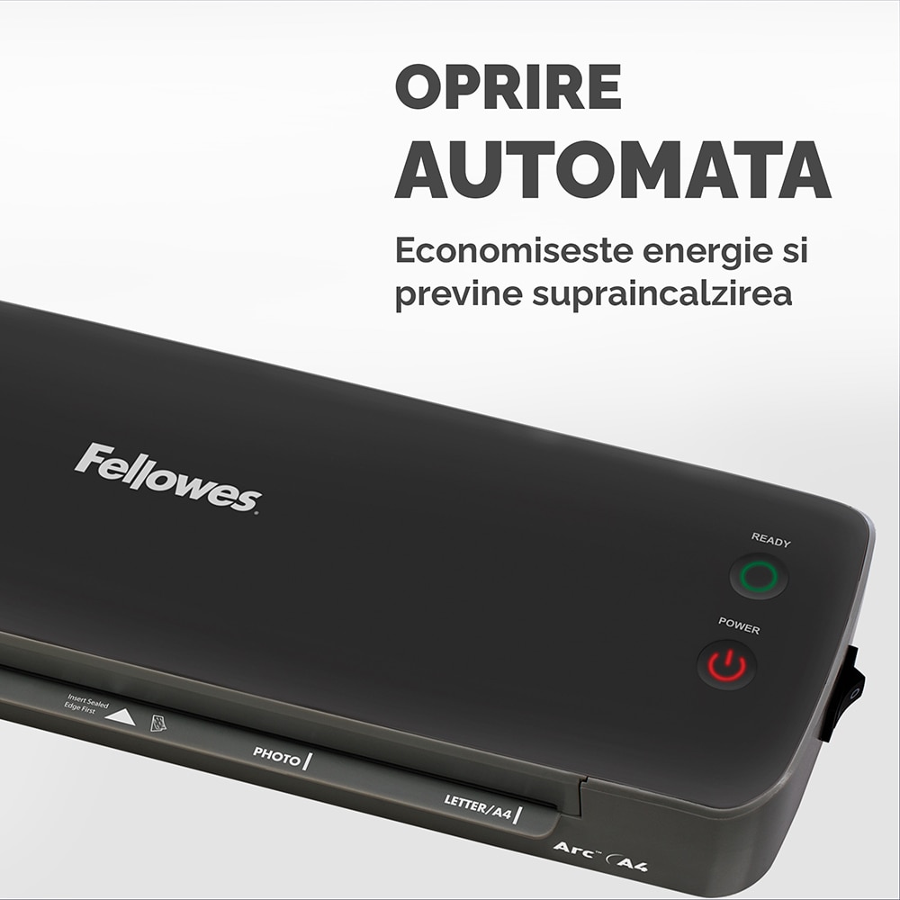 Laminator FELLOWES Arc, A4, negru