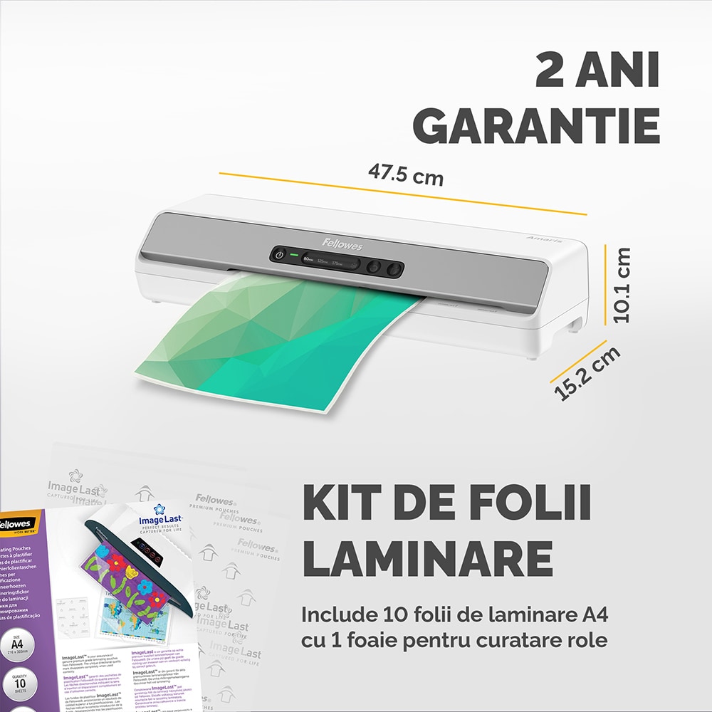 Laminator FELLOWES Amaris LX, A3, alb