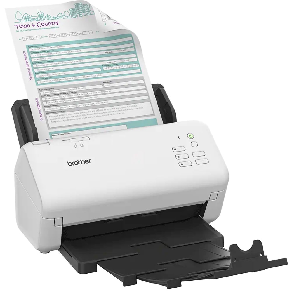 Scaner BROTHER ADS-4300N, A4, USB, Retea, alb