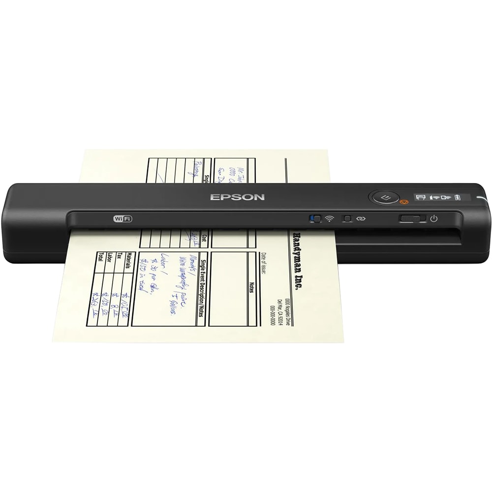 Scanner EPSON WorkForce ES-60W, A4, USB, Wi-Fi, negru