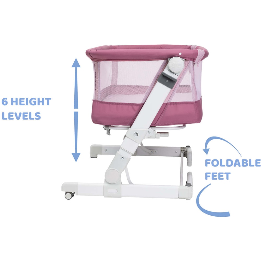 Patut CHICCO Next2Me PopUp 79299, 0 luni+, roz-gri