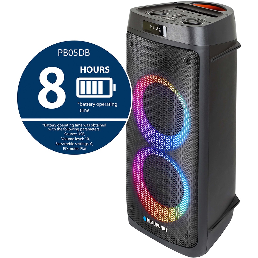 Boxa portabila BLAUPUNKT PB05DB, 500W, Bluetooth, FM, negru