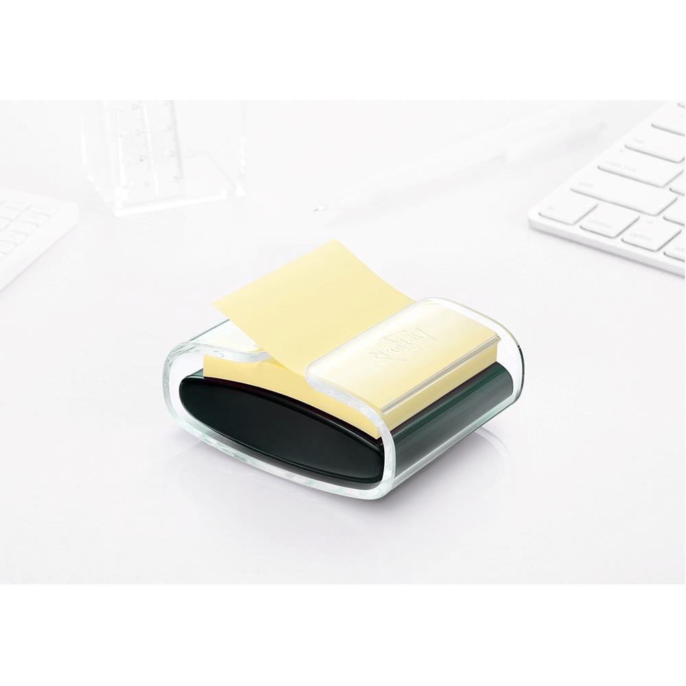 Dispenser notite adezive POST-IT Super Sticky, 76 x 76 mm, 90 file, galben