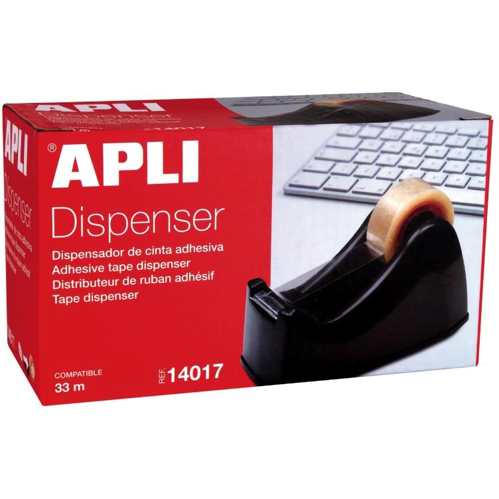 Dispenser banda adeziva APLI, 33 m, negru