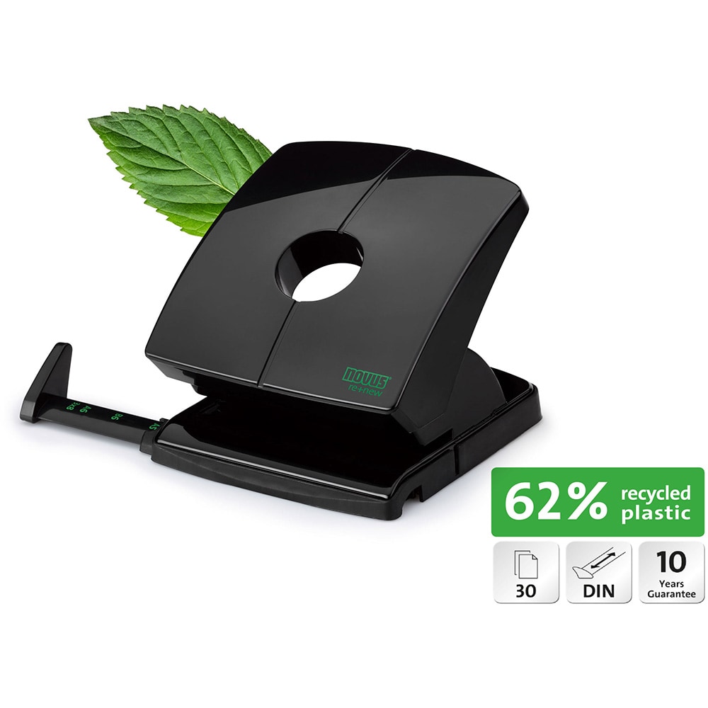Perforator NOVUS B230 re+new, 30 coli, 2 perforatii, negru