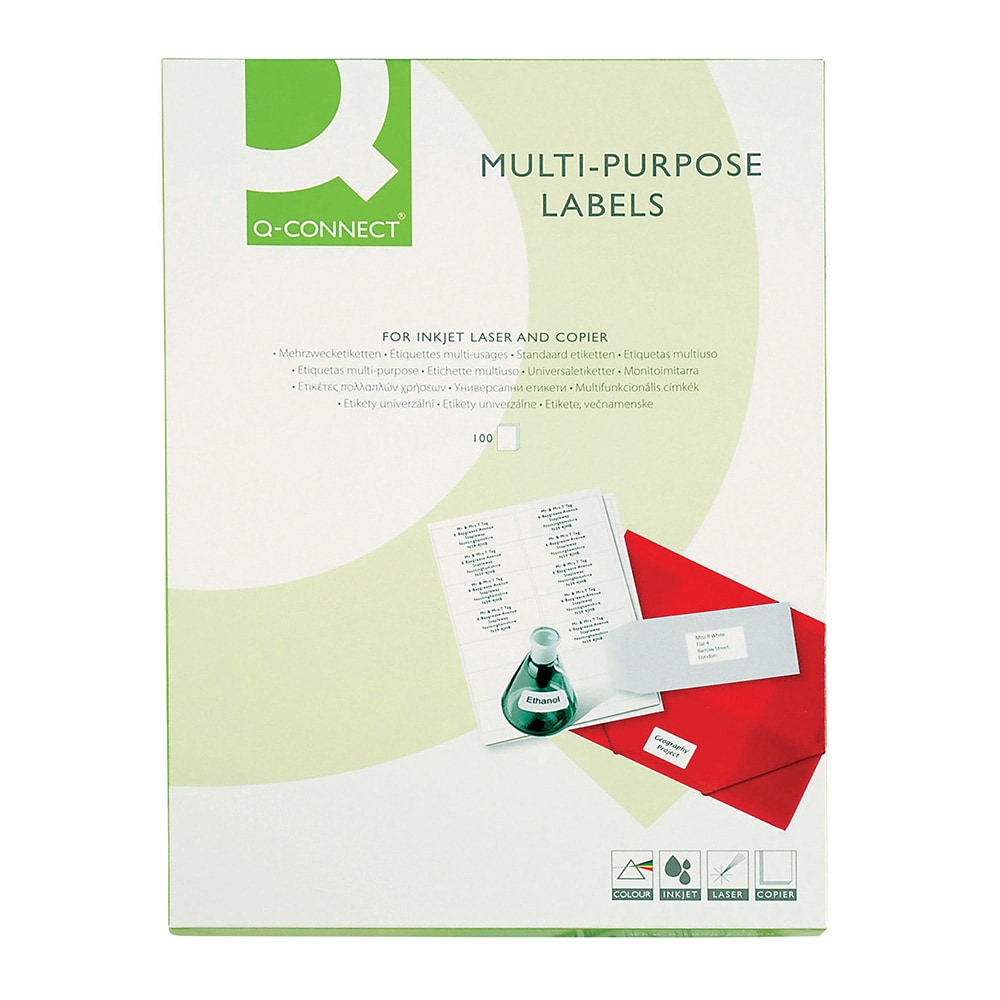Etichete autoadezive Q-CONNECT, A4, 105 x 57 mm, 1000 bucati, 100 coli/top