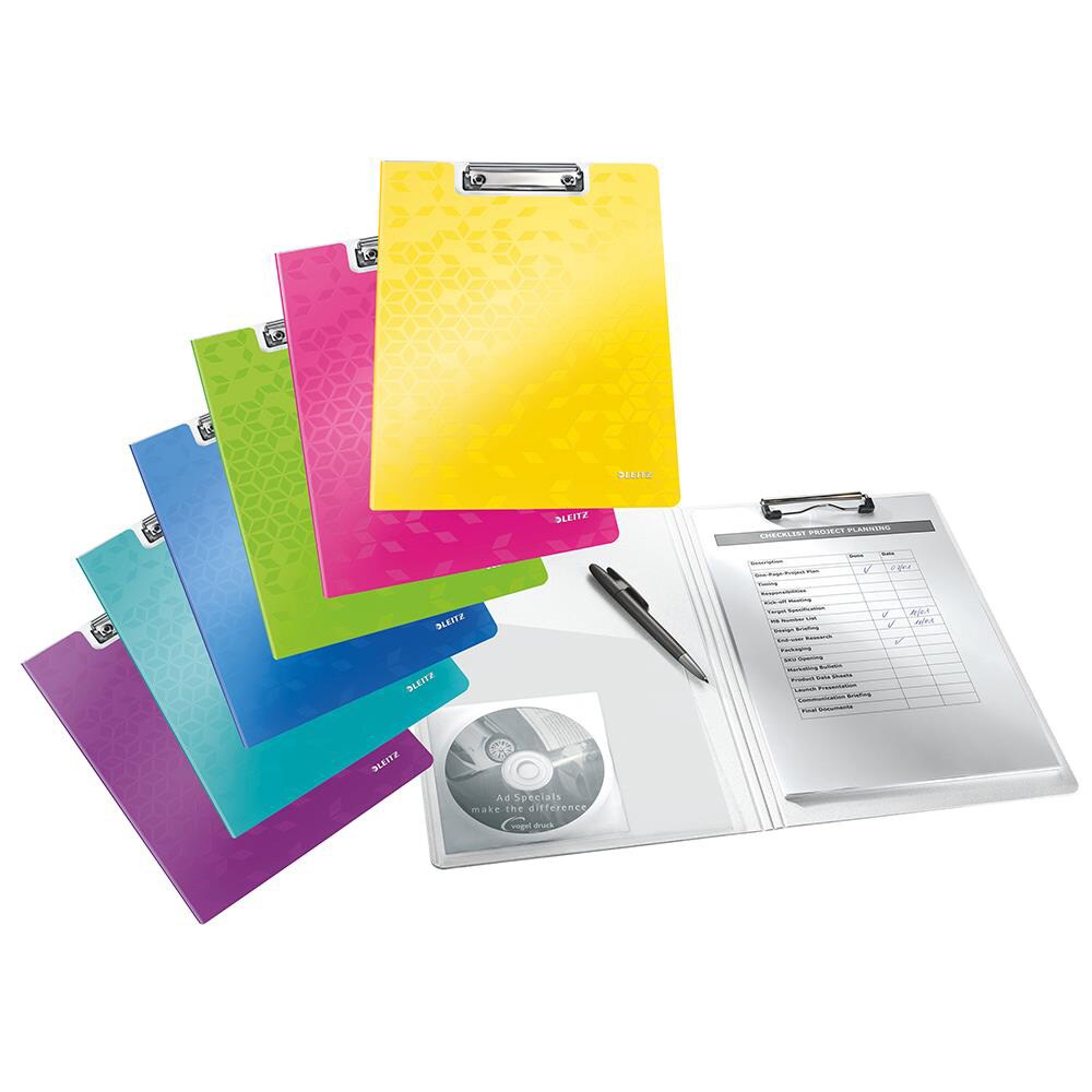 Clipboard dublu LEITZ WOW, A4, alb