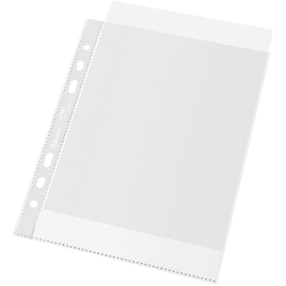 Folii protectie documente LEITZ Esselte Recycled, A5, 70 microni, 100 bucati