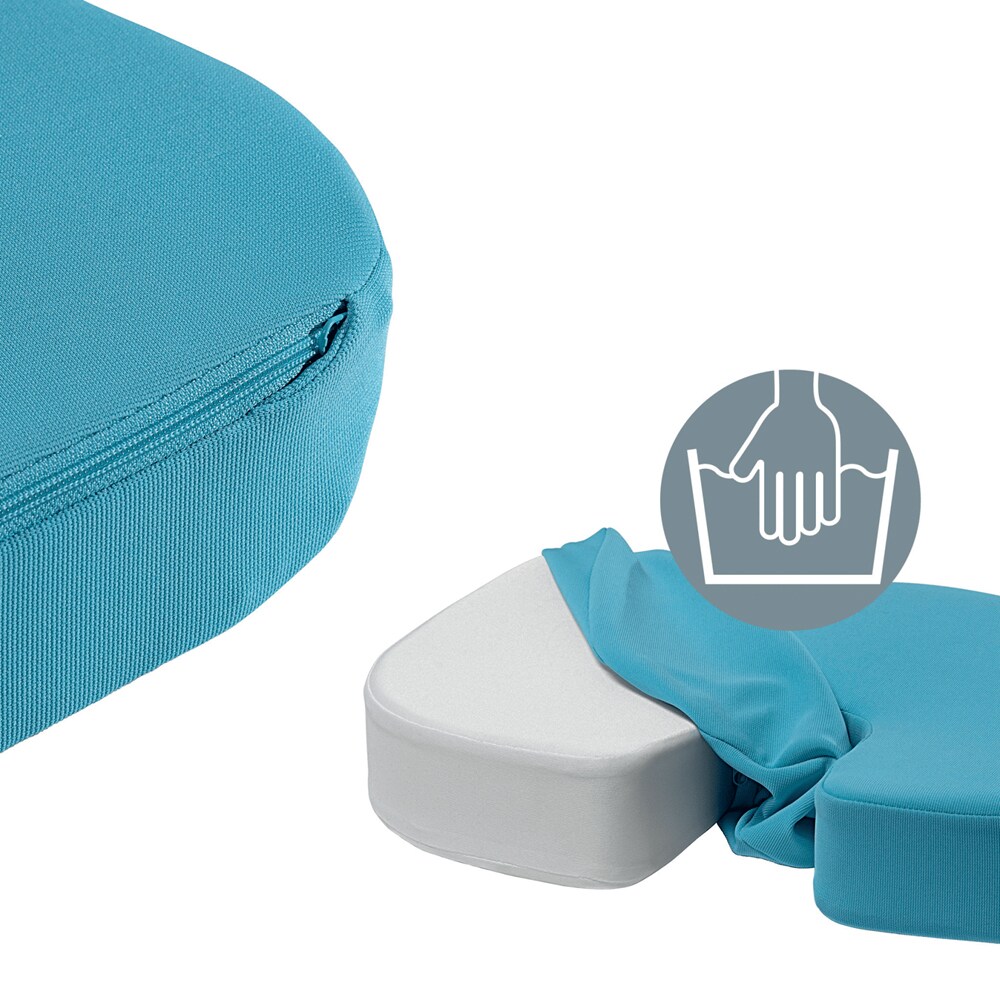 Perna ergonomica LEITZ Cosy, 45.5 x 35.5 x 7.5 cm, albastru