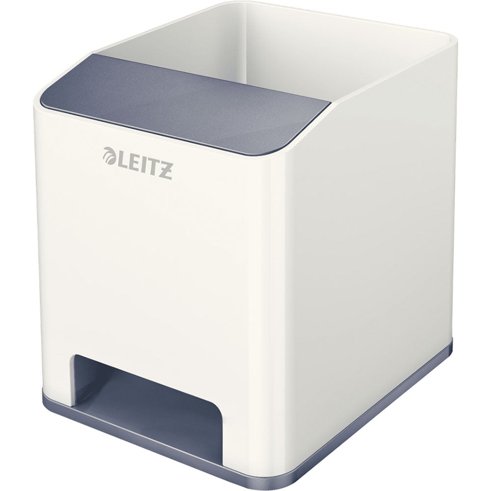 Suport instrumente de scris LEITZ WOW SL980120, polistiren, alb-gri