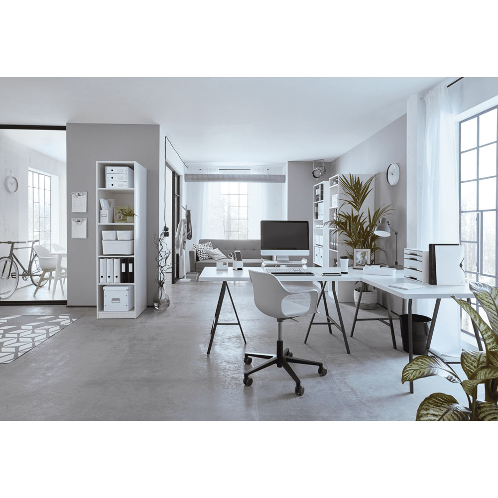 Suport instrumente de scris LEITZ WOW SL980120, polistiren, alb-gri