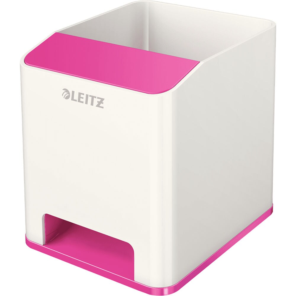 Suport instrumente de scris LEITZ WOW SL980121, polistiren, alb-roz