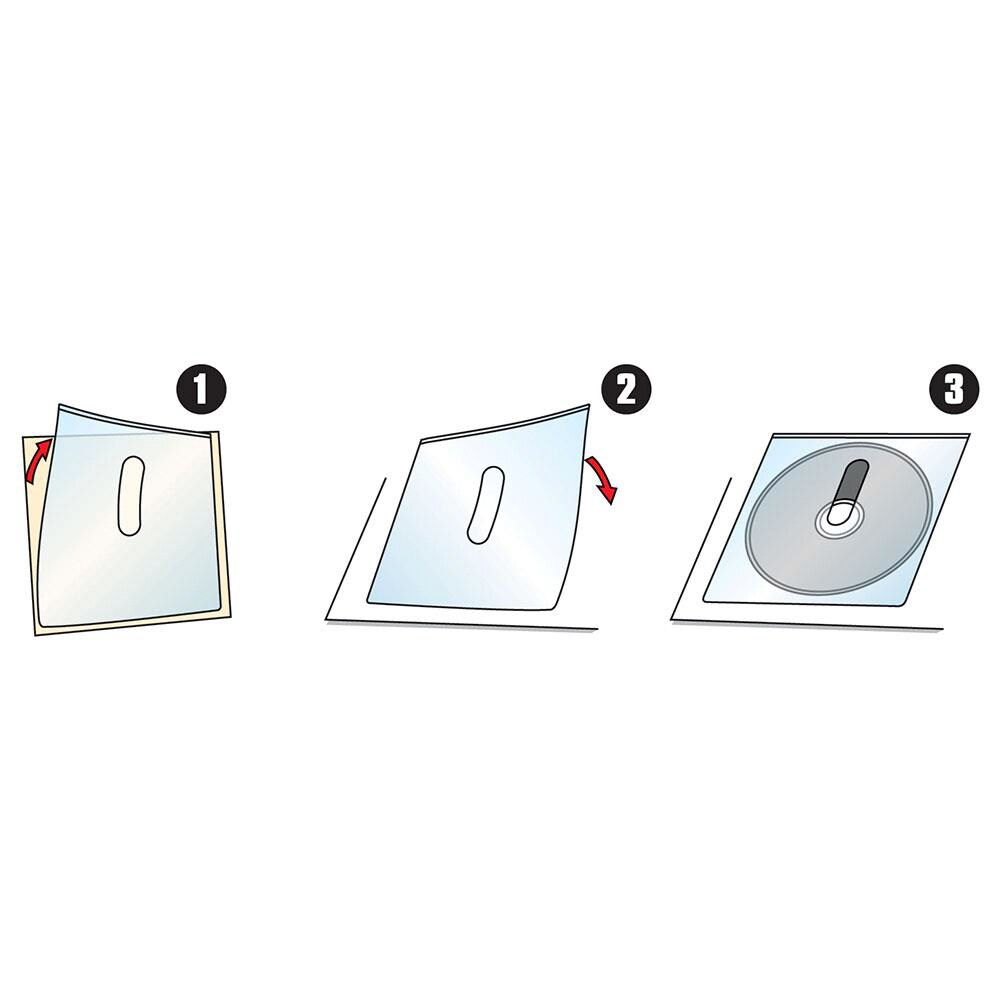 Buzunar autoadeziv TARIFOLD 3L Office, 127 x 127 mm, 10 bucati, transparent