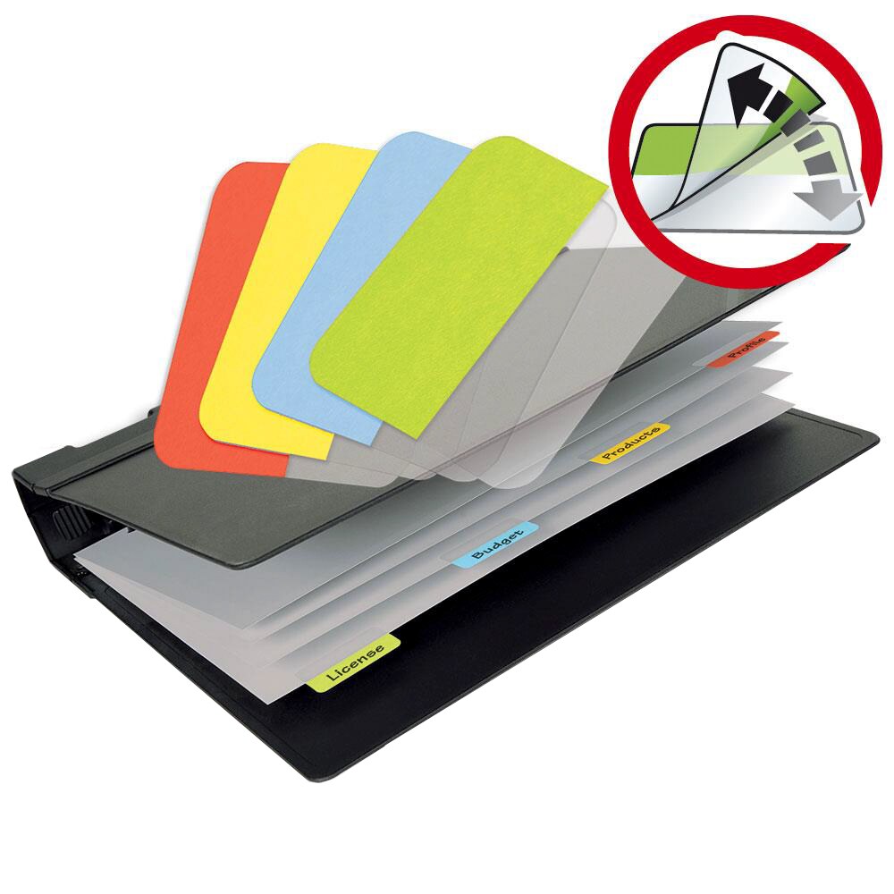 Index TARIFOLD TA010520, 12 x 25 mm, plastic, 72 file, multicolor