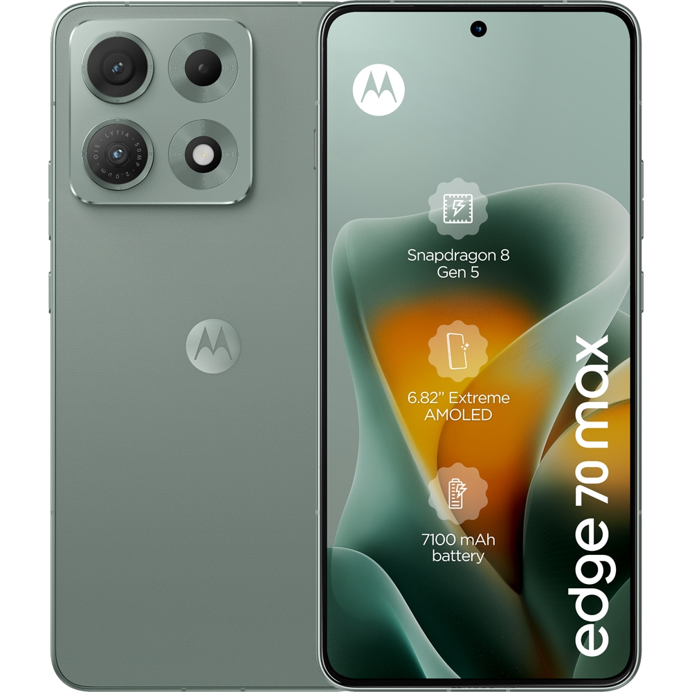 Telefon MOTOROLA Edge 70 Max, 256GB, 8GB RAM, Dual SIM, Aqua Gray