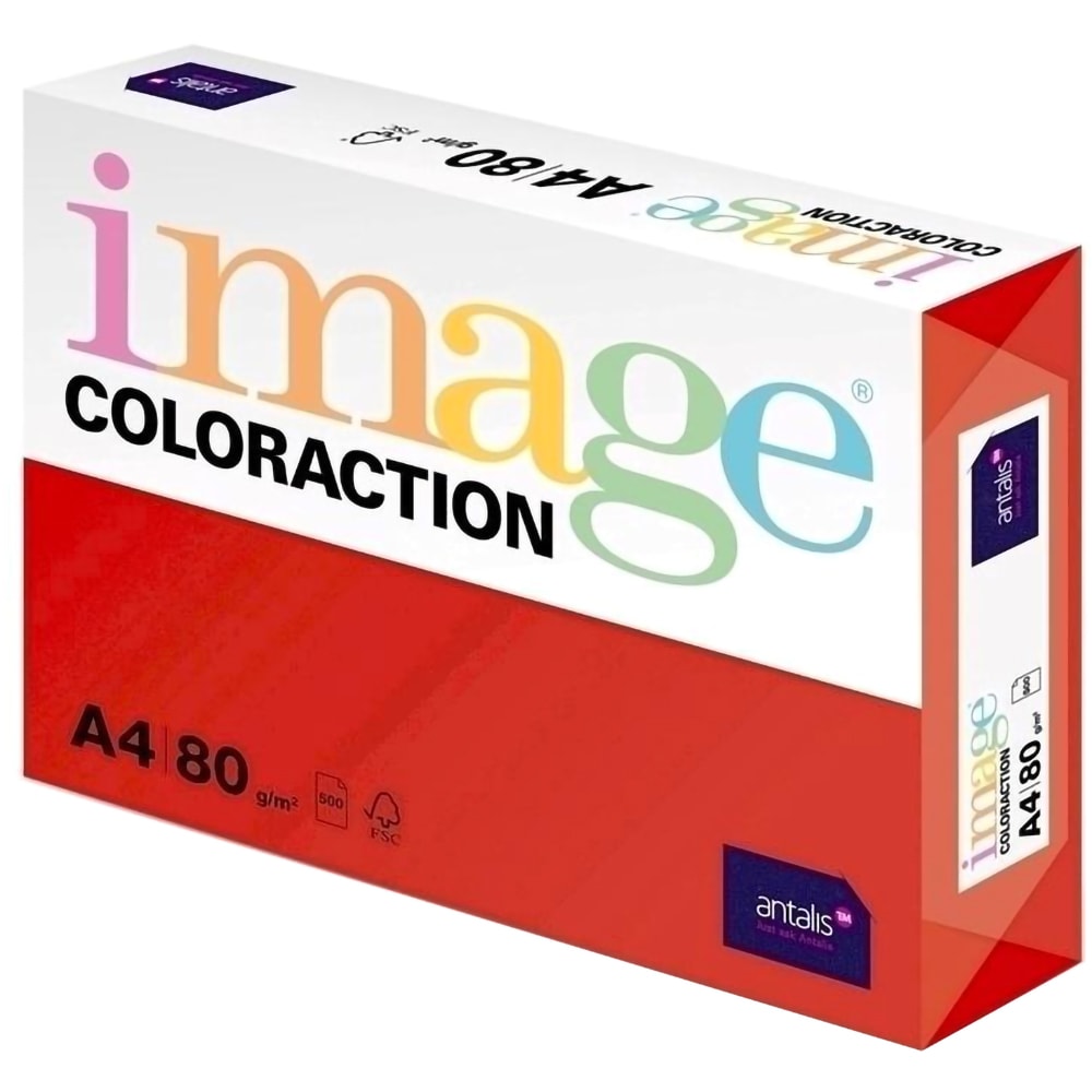 Hartie color pentru copiator COLORACTION, A4, 500 coli, rosu-Chile