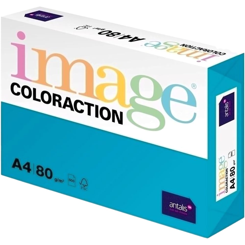 Hartie color pentru copiator COLORACTION, A4, 500 coli, Bleu Ciel-Lisbon