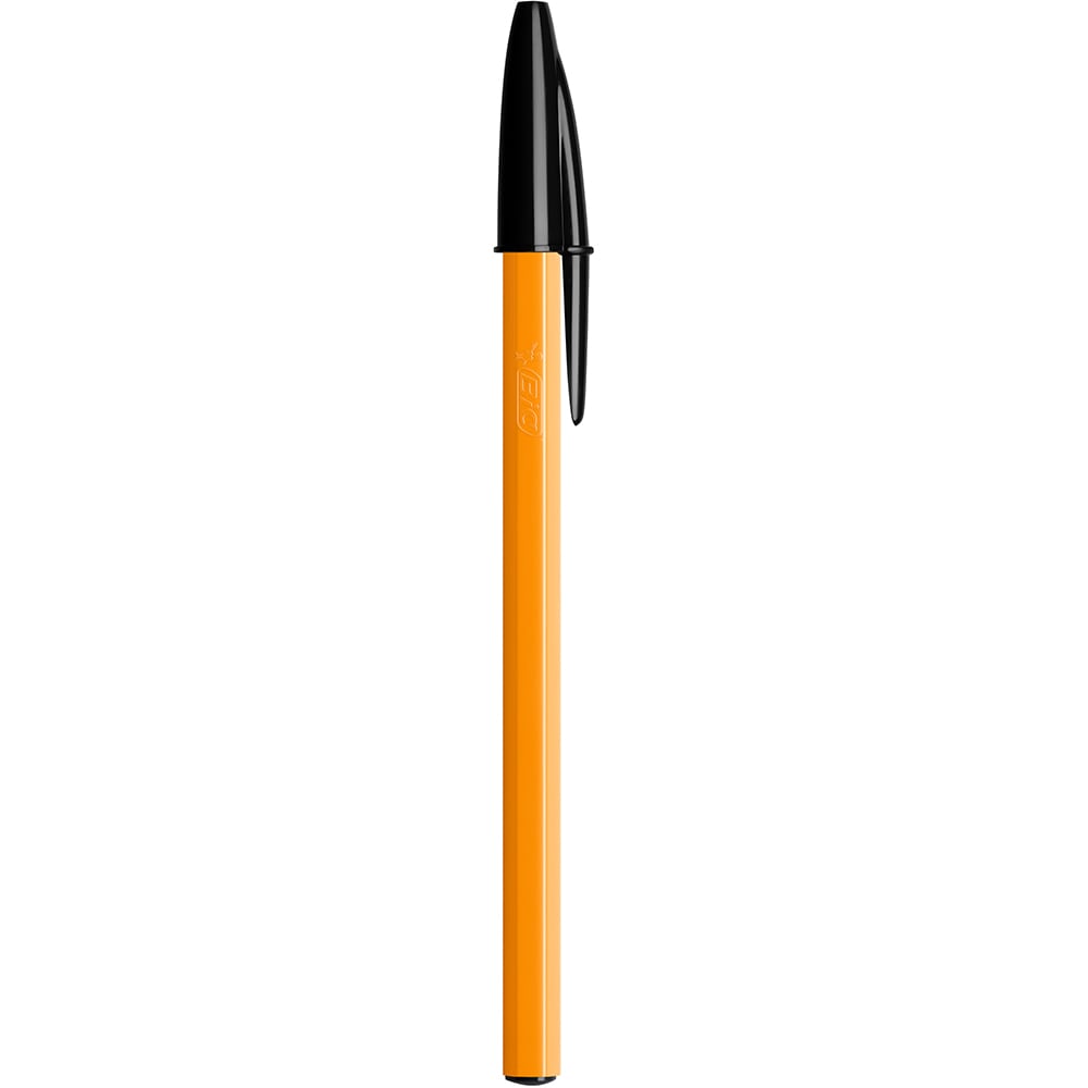 Set 20 pixuri fara mecanism BIC Orange Fine, 0.8 mm, negru