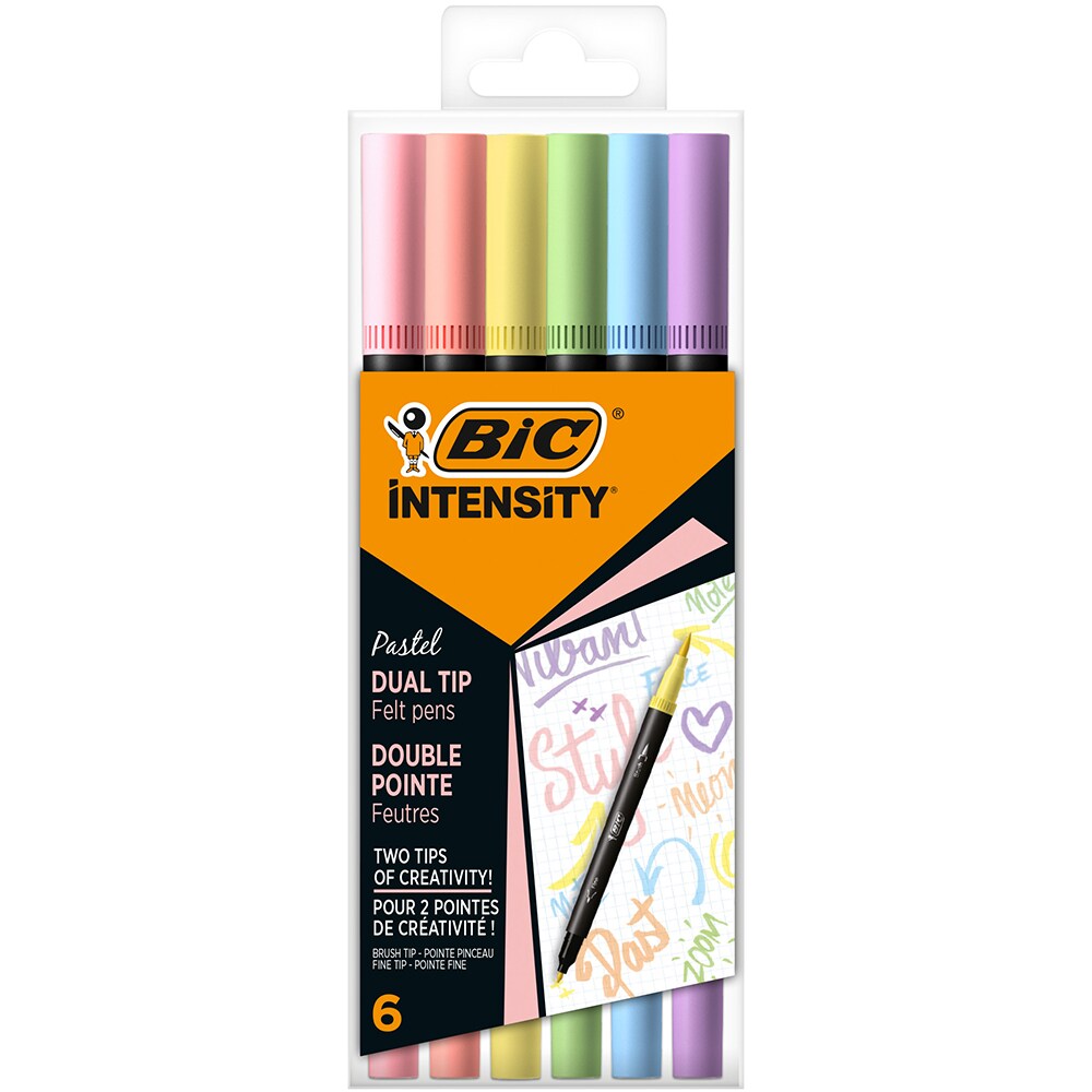 Carioci BIC Intensity Pastel, 6 culori