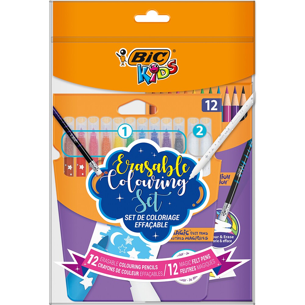 Set instrumente colorat BIC Coloring, set 24