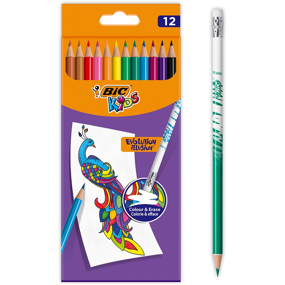 Set instrumente colorat BIC Coloring, set 24