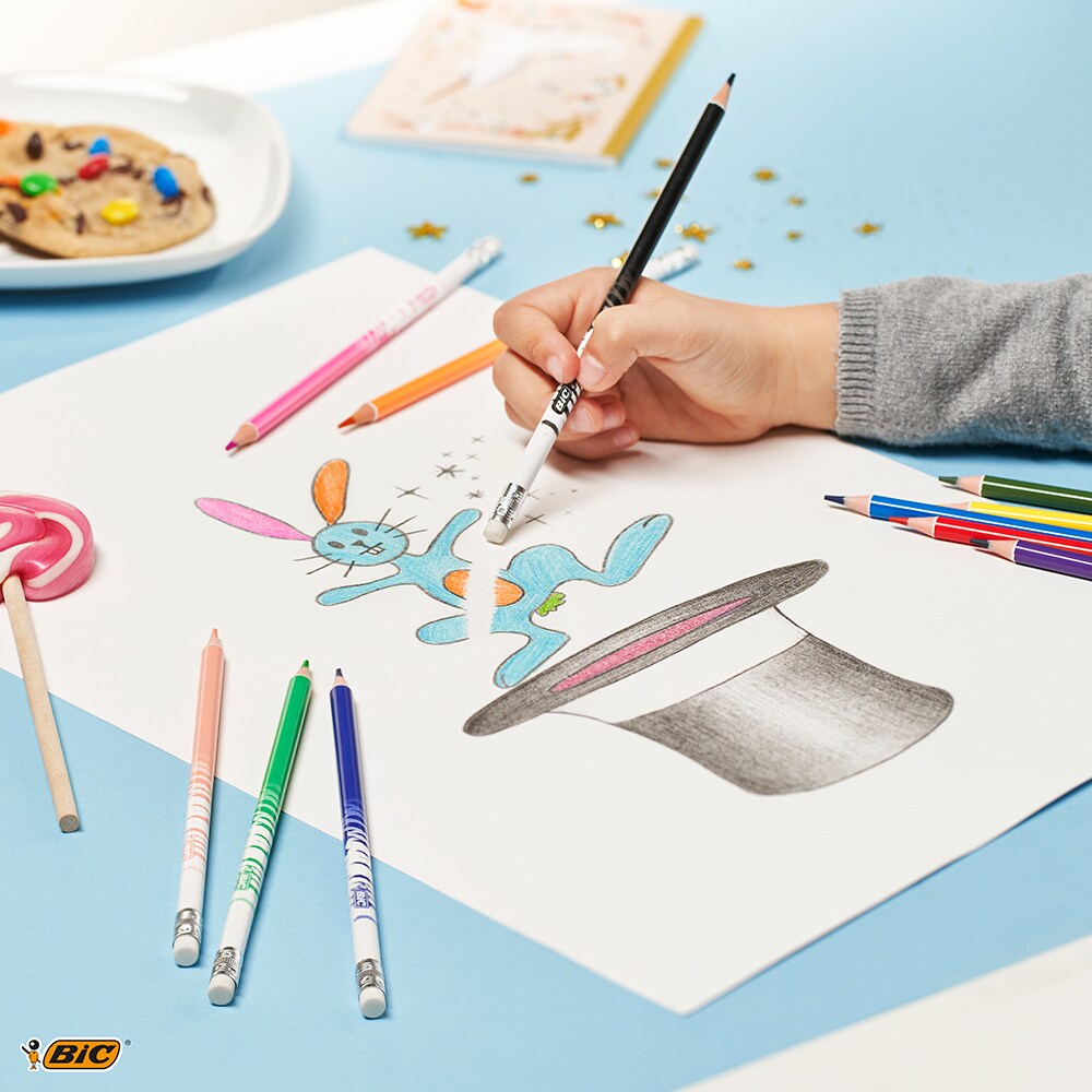 Set instrumente colorat BIC Coloring, set 24