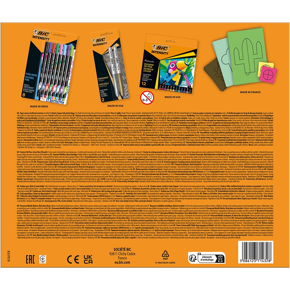 Carioci BIC Intensity Arts & Crafts Cactus, 22 culori