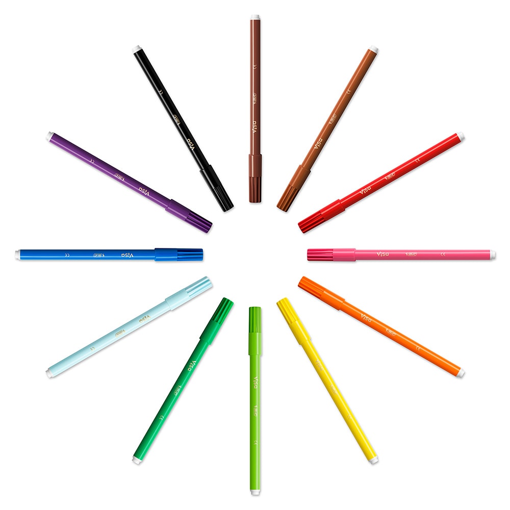 Set instrumente colorat & Creioane Cerate BIC Kids, set 36