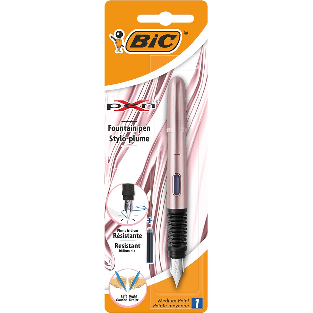 Stilou clasic BIC Xpen Chrome, 0.3 mm, roz