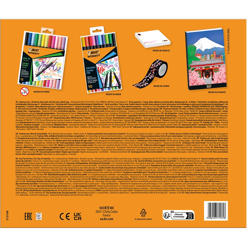 Carioci BIC Intensity Japan, 22 culori