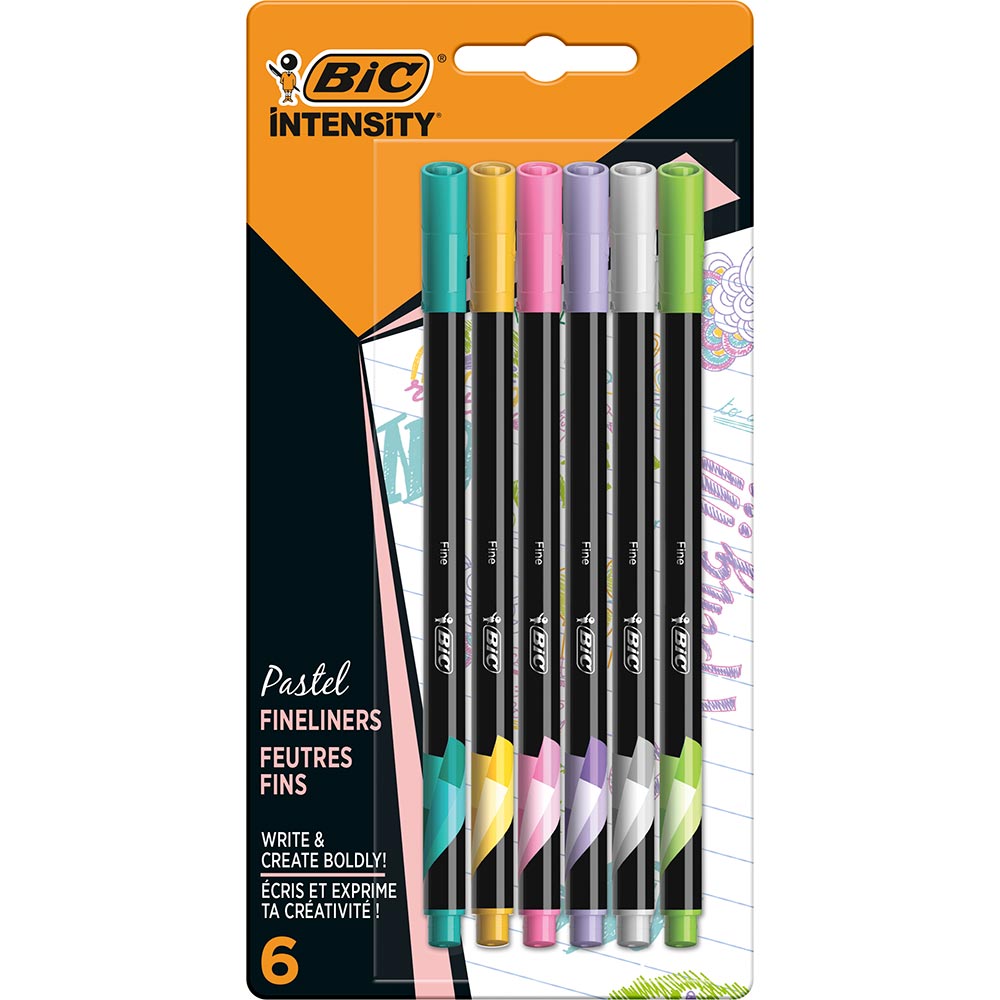 Set instrumente de scris BIC Pastel, 23 bucati, multicolor