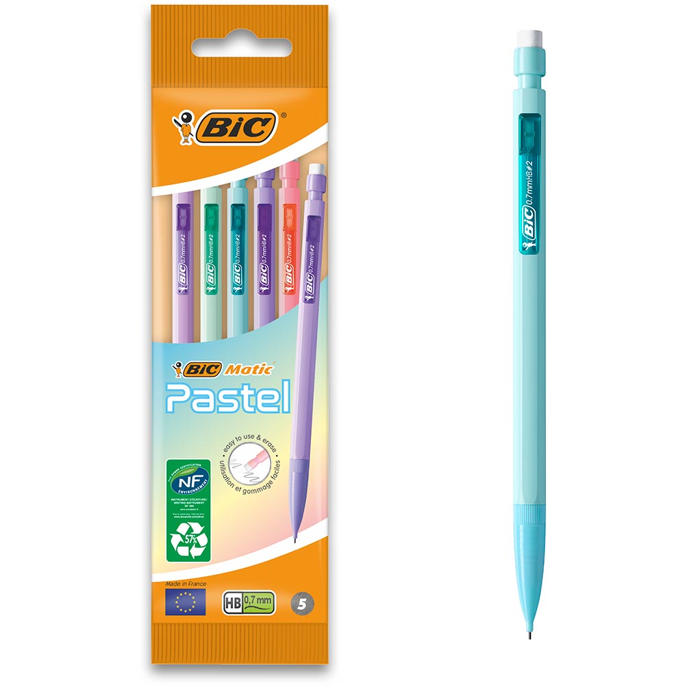 Set instrumente de scris BIC Pastel, 23 bucati, multicolor