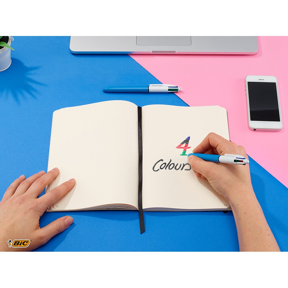 Pix cu mecanism BIC Color Medium, 1.0 mm, diverse culori