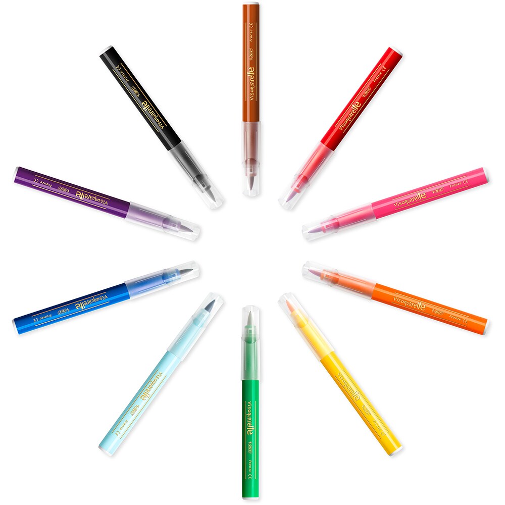 Carioci BIC Visaquarelle, 10 culori